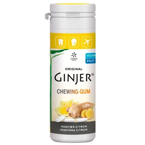 Lemon Pharma GINJER® Ingefær Tyggegummi Citron, 30 g produktbillede
