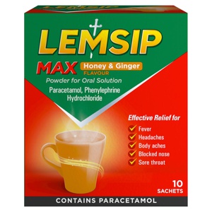 Lemsip Max Honey & Ginger Sachets 10s product image