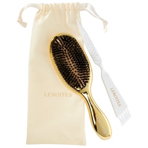 Lenoites Hair Brush Wild Boar with pouch and cleaner tool produkt bild