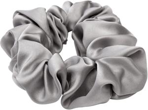 Lenoites Mulberry Silk Scrunchie Grey produkt bild
