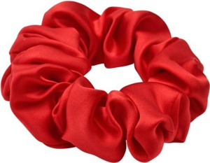 Lenoites Mulberry Silk Scrunchie Red produktbilde