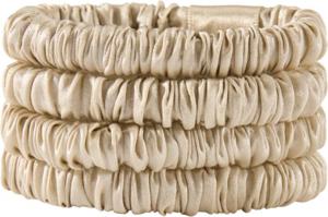 Lenoites Mulberry Silk Skinny Scrunchies Beige produkt bild