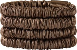 Lenoites Mulberry Silk Skinny Scrunchies Brown produkt bild
