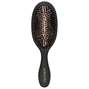 Lenoites Wild Boar Hair Brush with Cleaning Tool Black produktbilde