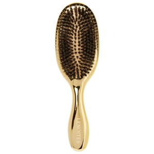 Lenoites Wild Boar Hair Brush with Cleaning Tool Gold produktbilde