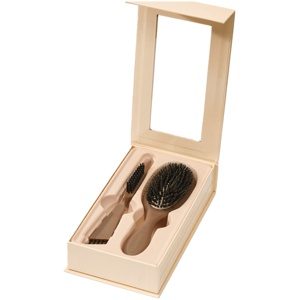 Lenoites Wild Boar Hair Brush with Cleaning Tool - Limited Edition Mocha Mousse 1 pcs produktbillede