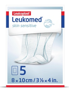 Leukomed Skin Sensitive sårbandasje 8 x 10 cm 5 stk produktbilde