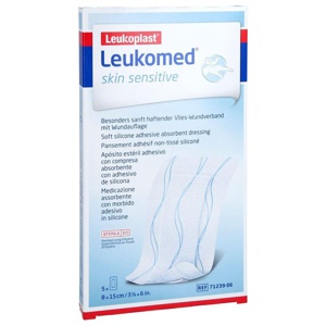 Leukomed skin sensitive steril 8x15 cm, 5 St Pflaster Produktbild