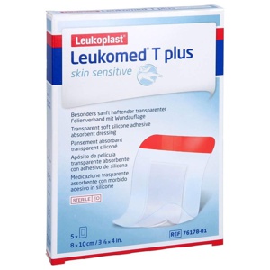 Leukomed® T plus skin sensitive 8x10 cm, 5 St Pflaster Produktbild