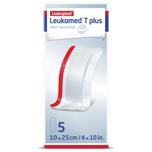 Leukomed T Plus Skin Sensitive sårbandasje 10 x 25 cm 5 stk produktbilde