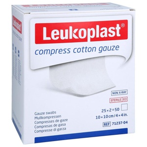 LEUKOPLAST compress Cotton Gauze 10x10cm ste.8f Produktbild
