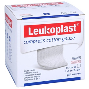LEUKOPLAST compress Cotton Gauze 5x5cm steril 12f Produktbild