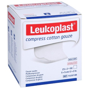 LEUKOPLAST compress Cotton Gauze 5x5cm steril 8f Produktbild