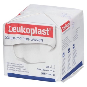 LEUKOPLAST compress non-woven 10x10cm unste.4f Produktbild