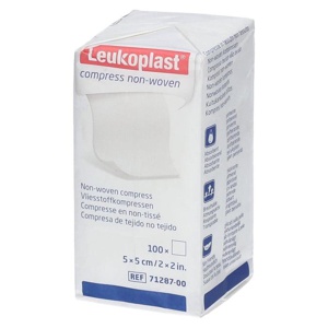 LEUKOPLAST compress non-woven 5x5cm unste.4f Produktbild