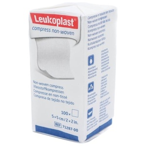 Leukoplast compress non-wowen 5 x 5CM 100ST produktbillede