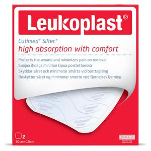 Leukoplast Cutimed Siltec, 10 x 10 cm, 2 st produkt bild