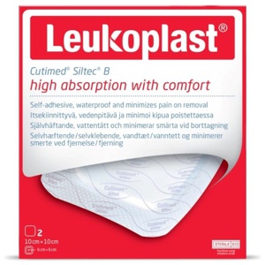 Leukoplast cutimed siltec b 10 x 10CM 2 ST produktbillede