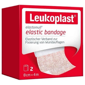 Leukoplast Elastomull Fixierbinde elastisch 8 cmx4 m, 2 St Verband Produktbild