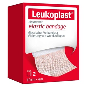 Leukoplast Elastomull Fixierbinde elastisch 10 cmx4 m, 2 St Verband Produktbild