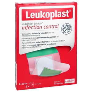 LEUKOPLAST Leukomed Sorbact steril 8x10 cm Produktbild