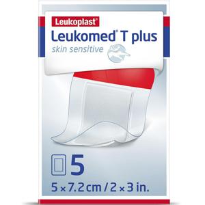 Leukomed t plus skin sensitive 5 cm x 7,2 cm, 5 st produkt bild
