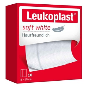 Leukoplast soft Pflaster 8x10 cm, 10 St Pflaster Produktbild