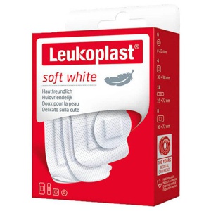 Leukoplast soft Stri.19x72mm / 25mm / 38x72mm / 38x38mm, 30 St Pflaster Produktbild