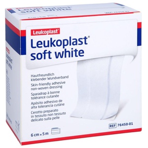 LEUKOPLAST soft white Pflaster 6 cm x5 m Rolle Produktbild