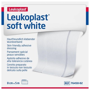 LEUKOPLAST soft white Pflaster 8 cmx5 m Rolle Produktbild