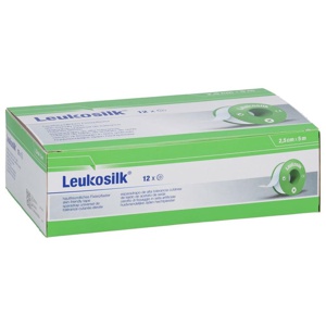 LEUKOSILK 2,5 cmx5 m 12 St Pflaster Produktbild