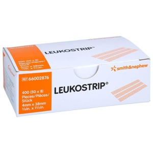LEUKOSTRIP Wundnahtstreifen 4x38 mm Box 50X8 St Pflaster Produktbild