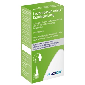 Levocabastin axicur Kombi.0,5 mg / ml 4ml AT + 5ml Nas, 1 P Kombipackung Produktbild