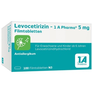 LEVOCETIRIZIN-1A Pharma 5 mg Filmtabletten Produktbild