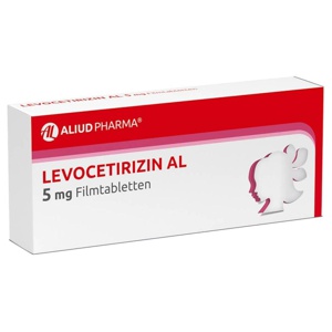 Levocetirizin AL 5 mg Filmtabletten bei Heuschnupfen Produktbild