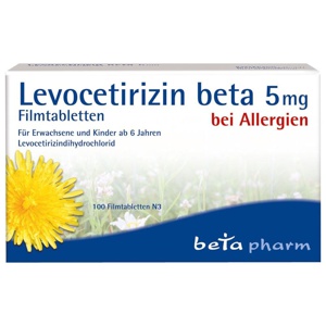 LEVOCETIRIZIN beta 5 mg Filmtabletten Produktbild