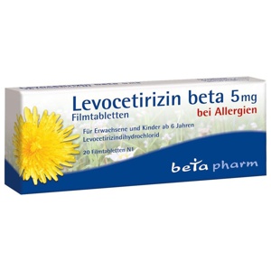 Levocetirizin beta 5 mg Filmtabletten Produktbild