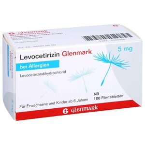 LEVOCETIRIZIN Glenmark 5 mg Filmtabletten Produktbild