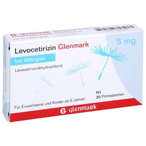 LEVOCETIRIZIN Glenmark 5 mg Filmtabletten Produktbild