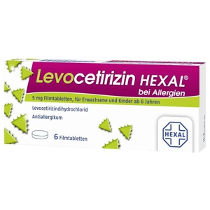 LEVOCETIRIZIN HEXAL bei Allergien 5 mg Filmtabl. Produktbild