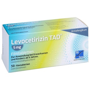 LEVOCETIRIZIN TAD 5 mg Filmtabletten Produktbild