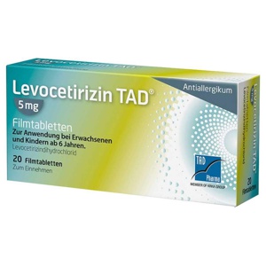 LEVOCETIRIZIN TAD 5 mg Filmtabletten Produktbild