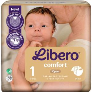 Libero Comfort 1 Öppen Blöja 2-5 kg 24 st produkt bild