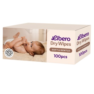 Libero Dry Wipes 100 stk - 19x19 cm produktbillede