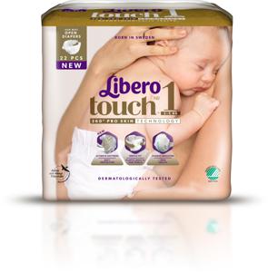 Libero Touch 1 Blöja 2-5kg 22 st