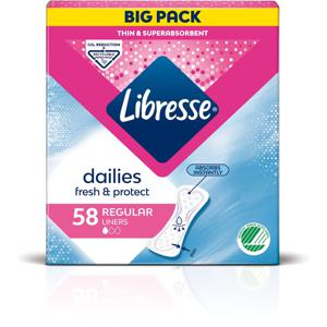 Libresse Dailies Fresh & Protect Regular Trosskydd 58 st produkt bild