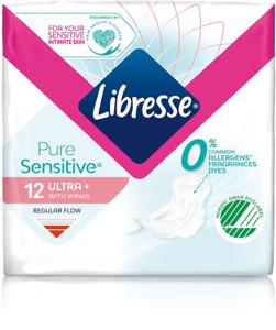 Libresse pure sensitive ultra+ wing, 12 st produkt bild