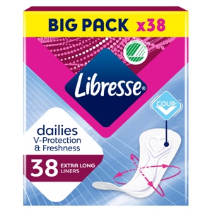 Libresse Trusseindlæg Extra Long 38 stk produktbillede