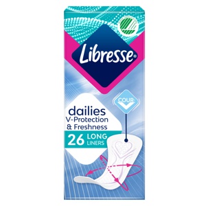 Libresse Trusseindlæg Long 26 stk produktbillede