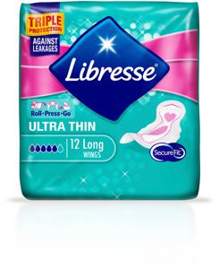 Libresse Ultra Thin Long Wing 12 st produkt bild